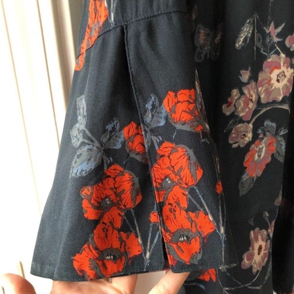 FREE PEOPLE “So Fine” Floral Chiffon Print Tunic Top - Picture 11 of 16